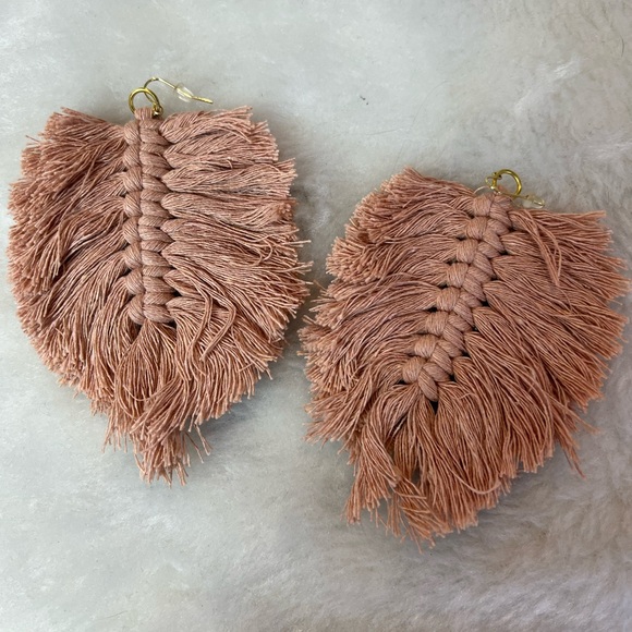 Boho Macrame Earrings - Picture 2 of 2